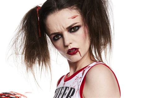 Zombie Cheerleader Tutorial | Zombie cheerleader makeup, Zombie ...