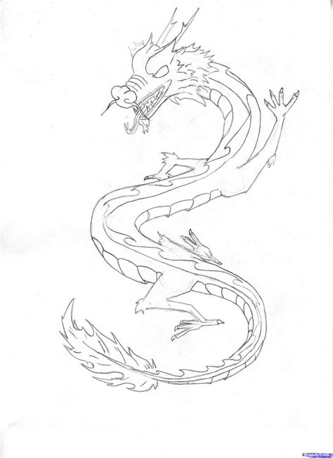 How to Draw a Chinese Sky Dragon, Step by Step, Dragons, Draw a Dragon, Fantasy, FREE Online ...