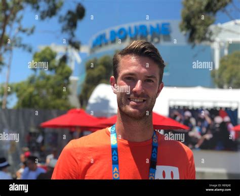 MELBOURNE , Australian Open . 23-01-2019 , Stijn de Gier, coach halvefinaliste Australian Open ...