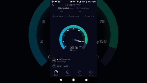 Virgin media 200mb speed test. - YouTube