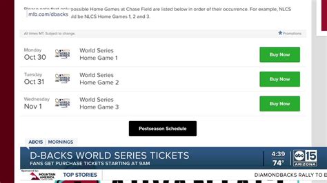 D-backs World Series tickets selling for high prices through resellers