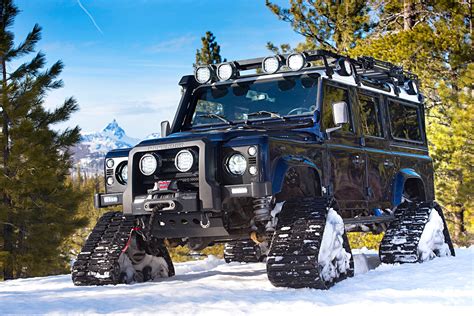 Making Tracks: A Land Rover Defender That Glides Over Snow-Covered ...