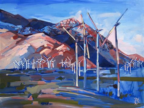 Palm Springs Windmills - Erin Hanson Contemporary Impressionism Art ...