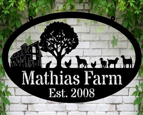 Personalized Metal Farm Signs Indoor Outdoor TMS225 – Tom Pham Designs