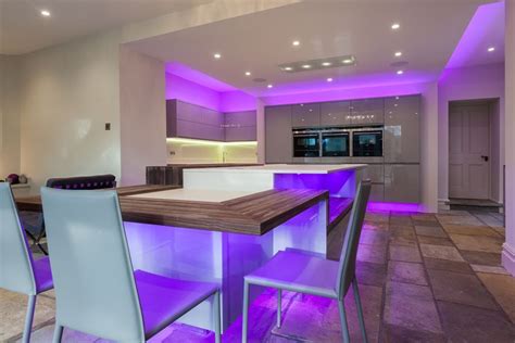 Colour changing LED room lighting - Plinth Lights - Under and over unit lighting | Atlantis ...