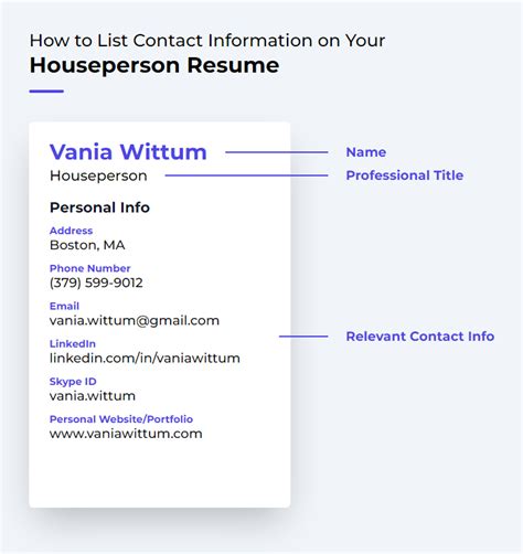 Houseperson Resume Examples and Templates | ResumeCat