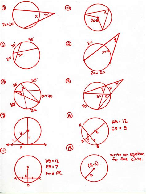 Circles Worksheet Day 2 Answers — db-excel.com