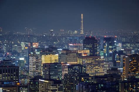 Premium Photo | Seoul skyline in the night, South Korea.