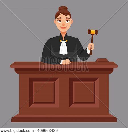 Female Judge Cartoon Vector & Photo (Free Trial) | Bigstock