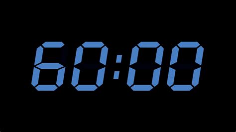 60 Minute Digital Countdown Timer HD on Make a GIF