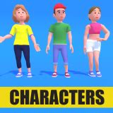 Hypercasual Cartoon Characters ( 15 BodyTypes ) Vol.1