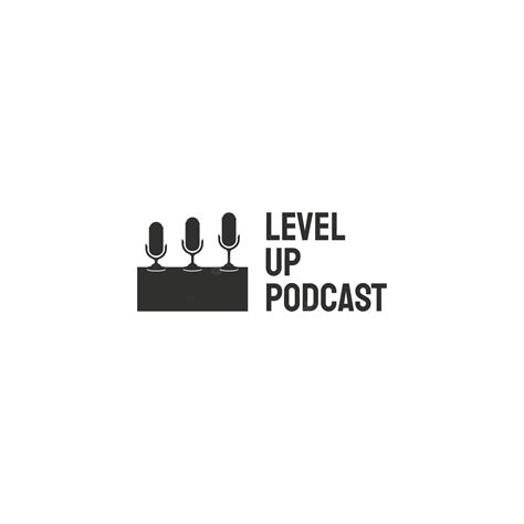 Premium Vector | Level up graph chart podcast talk podium logo vector design illustration