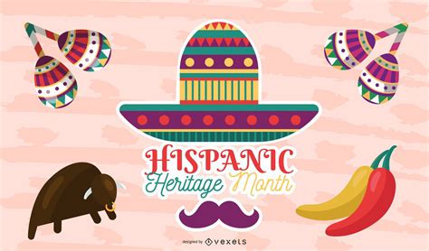 Hispanic Heritage Month Illustration Vector Download