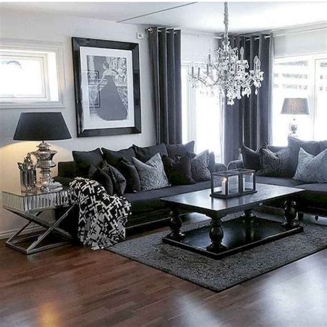 20+ Grey Black Living Room Ideas - DECOOMO