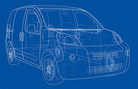 Concept Car Vector Outline Blueprint Wire Frame Vector, Outline ...