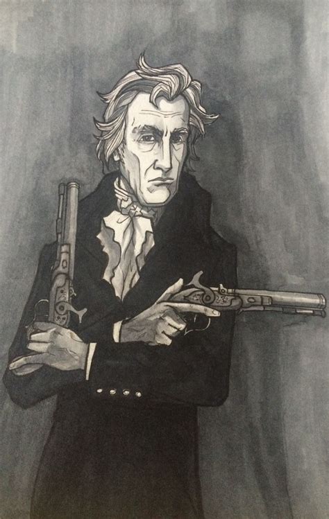 Jackson with his dueling pistols. #andrewjackson #duelingpistols #pistols #sketch #doodle #art # ...