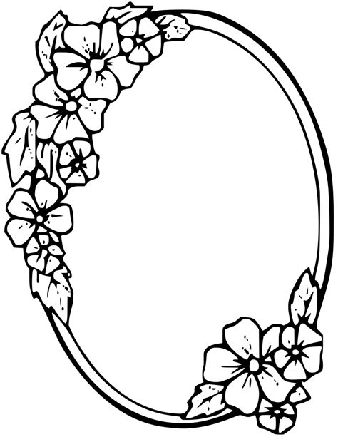 Flower Frame Clipart Black And White | Free download on ClipArtMag