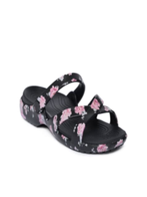 Buy Crocs Women Multicoloured Printed Open Toe Flats - Flats for Women ...