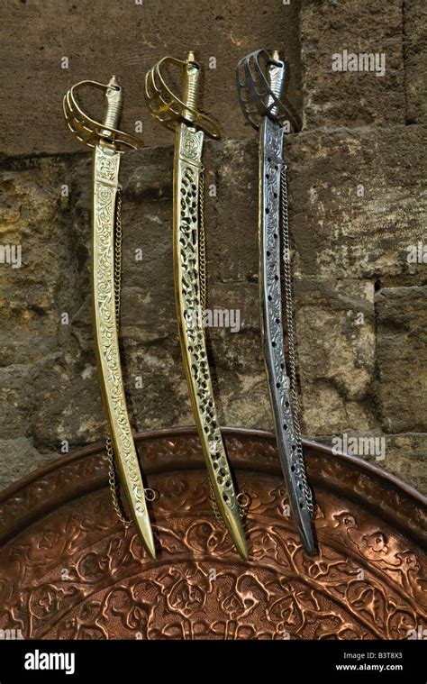 Swords for sale, Khan el Khalili Bazaar, Cairo, Egypt Stock Photo - Alamy