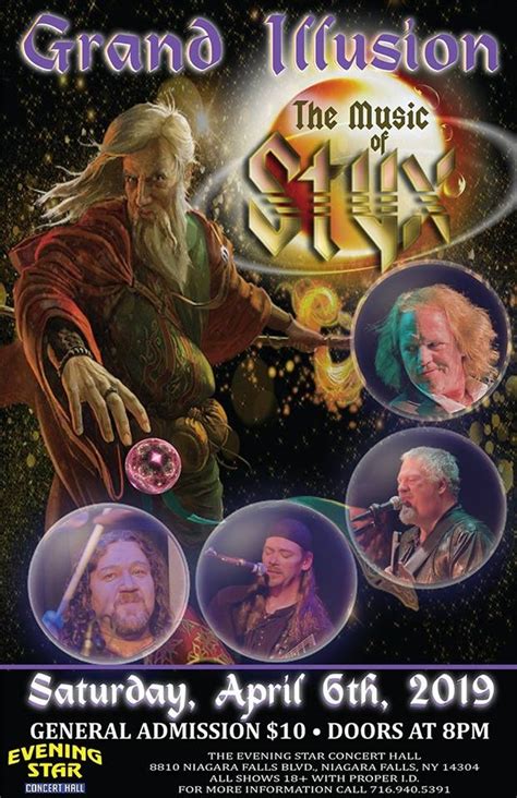 Grand Illusion (Styx) 04/06/2019 Niagara Falls, , Evening Star Concert Hall - Music Event ...