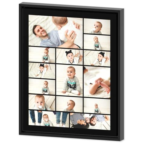 16x20 Collage Canvas With Floating Frame | Custom Color Collage ...