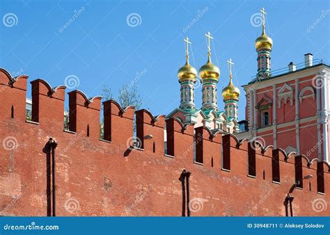 Kremlin Wall in Moscow stock image. Image of wall, kremlin - 30948711