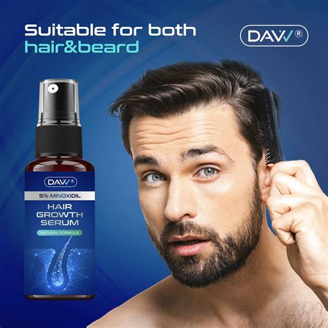 5% Minoxidil Hair Growth Serum with Biotin - 60mL | Men's Hair Regrowth ...