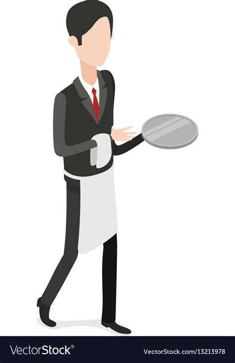 Clipart Waiter With Tray