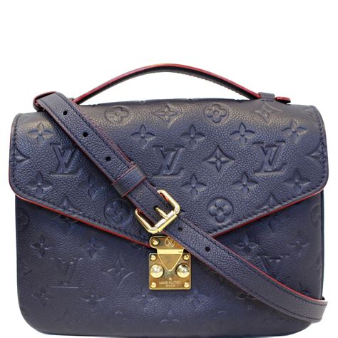 LOUIS VUITTON Metis Pochette Empreinte Leather Crossbody Bag Blue-US