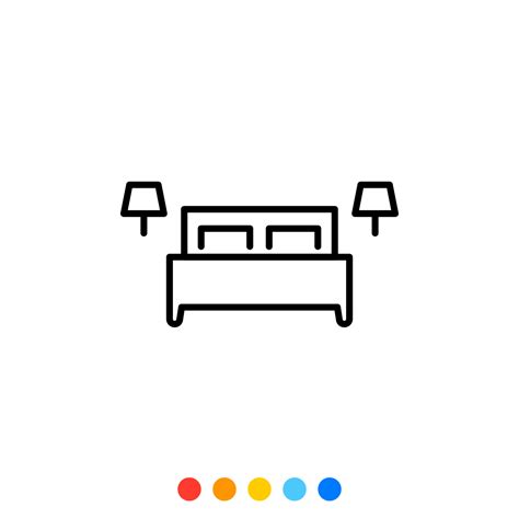 King size bed icon, Vector and Illustration. 12051154 Vector Art at Vecteezy