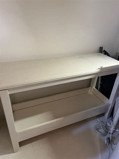 Ikea minimalist White TV console, Furniture & Home Living, Furniture ...