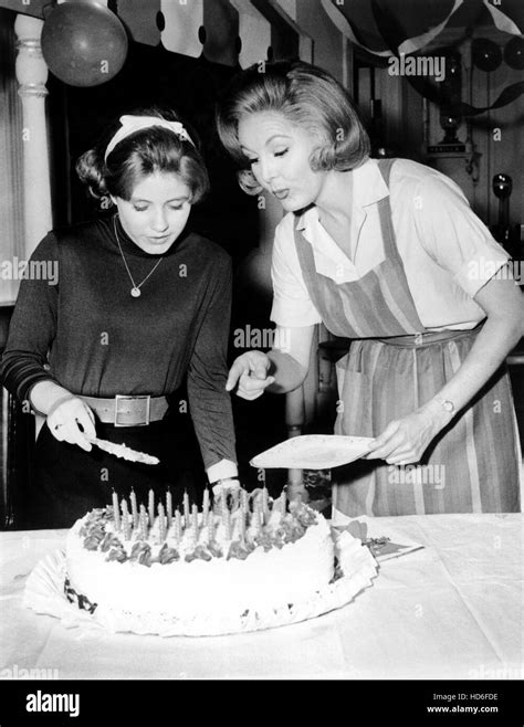 THE PATTY DUKE SHOW, Patty Duke, Jean Byron, celebrating Patty's birthday (1965), on-set, 1963 ...