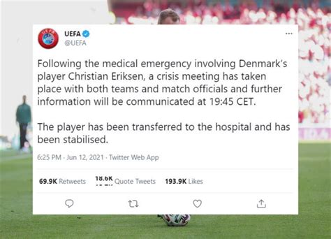 Christian Eriksen receives CPR on pitch after collapsing during Denmark ...