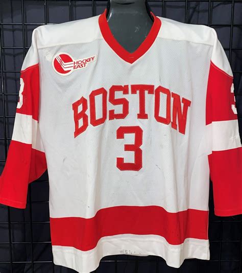 FOR SALE: 02/03 game worn Boston University hockey jersey worn by Ryan ...