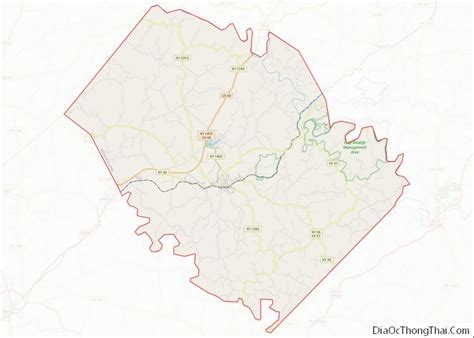 Map of Nicholas County, Kentucky