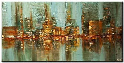 Abstract Paintings by Osnat Fine Art - Street Lights | Abstract city ...
