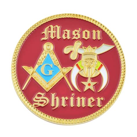 Shriner Masonic Auto Emblem red & Gold2 Diameter - Etsy