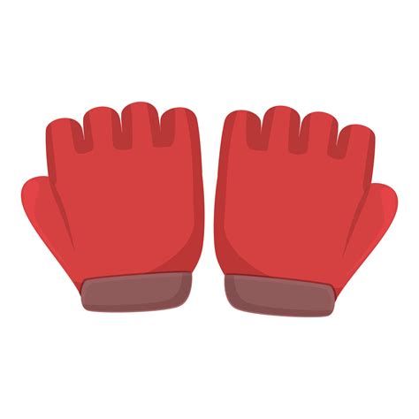 Red sport gloves icon cartoon vector. Safety design 14360194 Vector Art ...