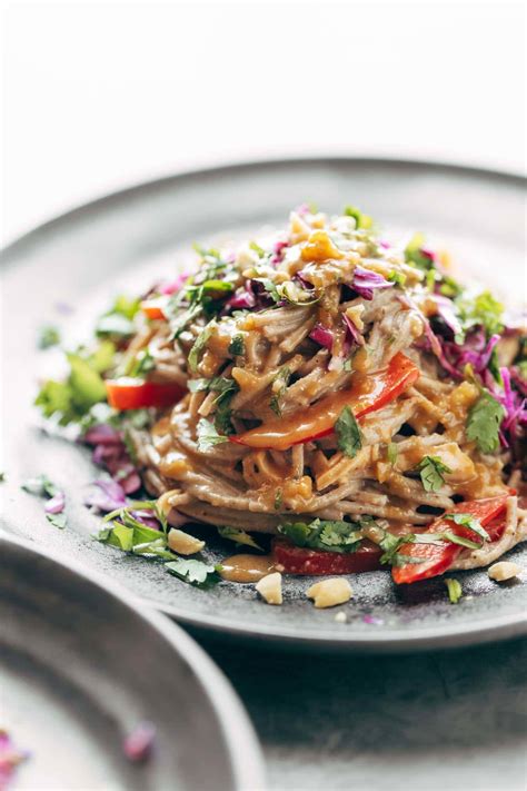 Spicy Peanut Soba Noodle Salad Recipe - Pinch of Yum