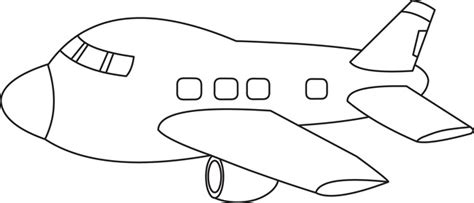 Aircraft Black and White Outline Clipart - airplane-black-white-outline-clipart-5772 | Clip art ...