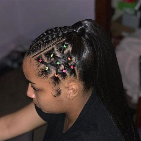 Rubber Band Ponytails w/ Braids ————————————————— 📍Buffalo, NY 📍 ...