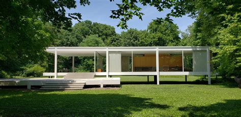 Farnsworth House near Chicago, IL. [4032x1960] : r/ArchitecturePorn