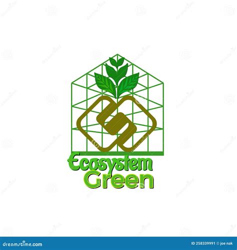 Ecosystem Green Sign Logo Background Fullcolour Stock Image | CartoonDealer.com #258339991