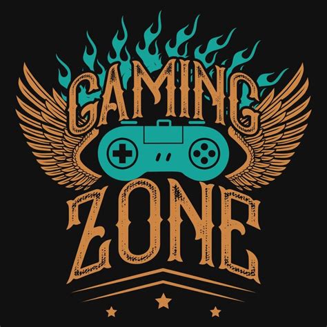 Premium Vector | Gaming zone tshirt design