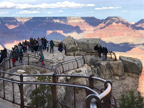 Mather Point On The South Rim Of Grand Canyon National Park