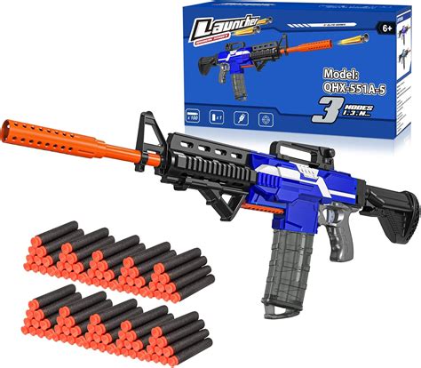 Buy Holiky DIY Electric Automatic Toy Guns for Nerf Guns Bullets, 3 Modes Burst Soft Blaster ...