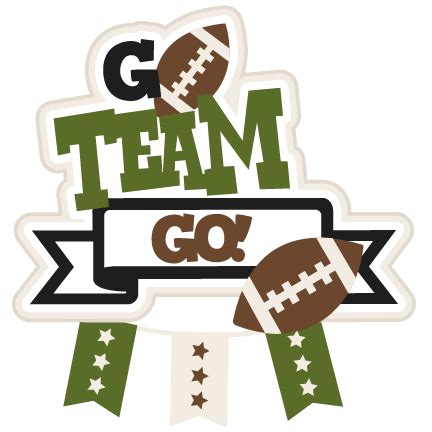 Go Team Go Football SVG scrapbook title football svg cut file cute cut files for cricut cute svg ...