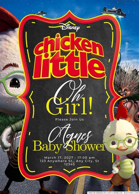 18+ Chicken Little Baby Shower Invitation Templates | Bagvania