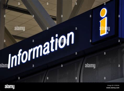 Information sign at airport Stock Photo - Alamy