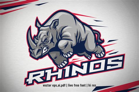 Angry Charging Rhino Graphic by bazzier · Creative Fabrica